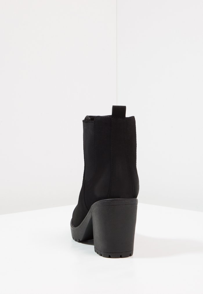 Bottines Anna Field Block heel platform Slip on Noir Femme | VXK-5147323